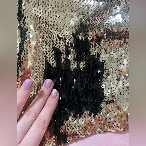 Gold Sequined Booty Shorts S/M for burning man/raves/parties/pride - Picture 3 of 4